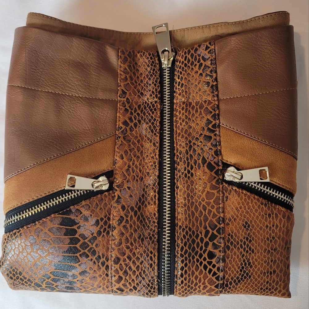 Faux leather skirt